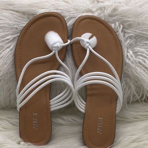 White Strap Flat Sandal